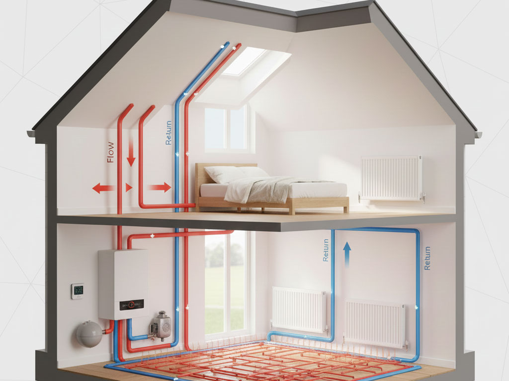 چرخه آب گرم در سیستم‌های گرمایش مرکزی چگونه کار می‌کند؟